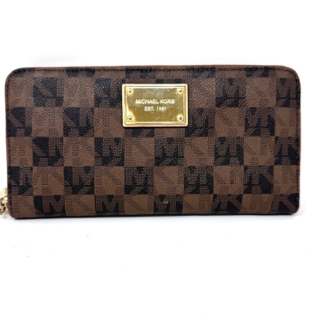 Michael Kors Jet Set Travel Continental Signature Logo Wallet